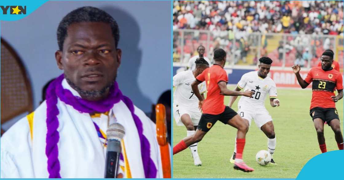 Photo of Prophet Major One and players of Kudus and Fatawu Issahaku playing Angola. Photo of Prophet Major One and players of Kudus and Fatawu Issahaku playing Angola.