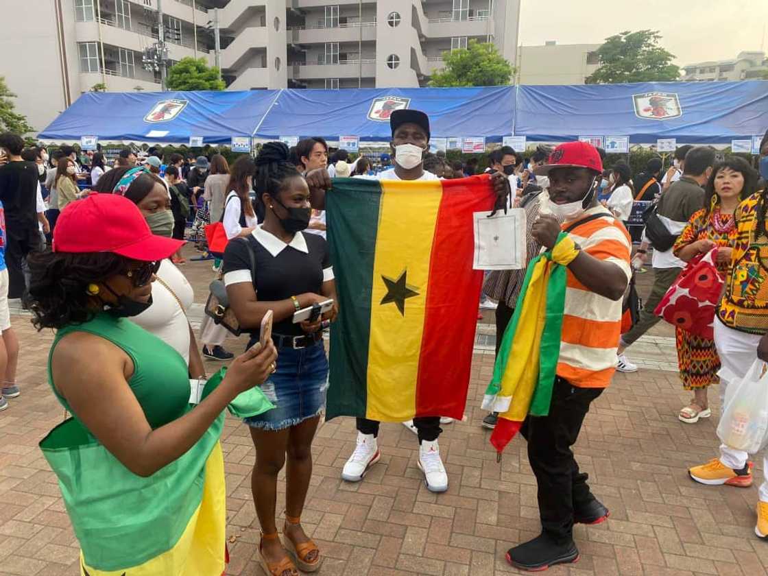 Some Ghanaian shot fans astatine the 2022 Kirin Cup successful in June 2022 Some Ghanaian shot fans astatine the 2022 Kirin Cup successful in June 2022