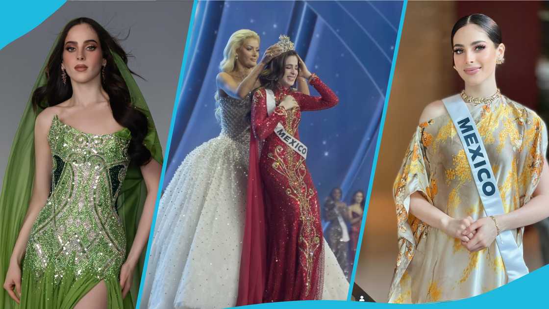 Victoria Kjaer Theilvig, Miss Universe 2024 winner, Miss Universe 2025 Winner, Thailand’s Praveenar Singh, Venezuela’s Stephany Abasali, Philippines’ Ahtisa Manalo and Ivory Coast’s Olivia Yacé