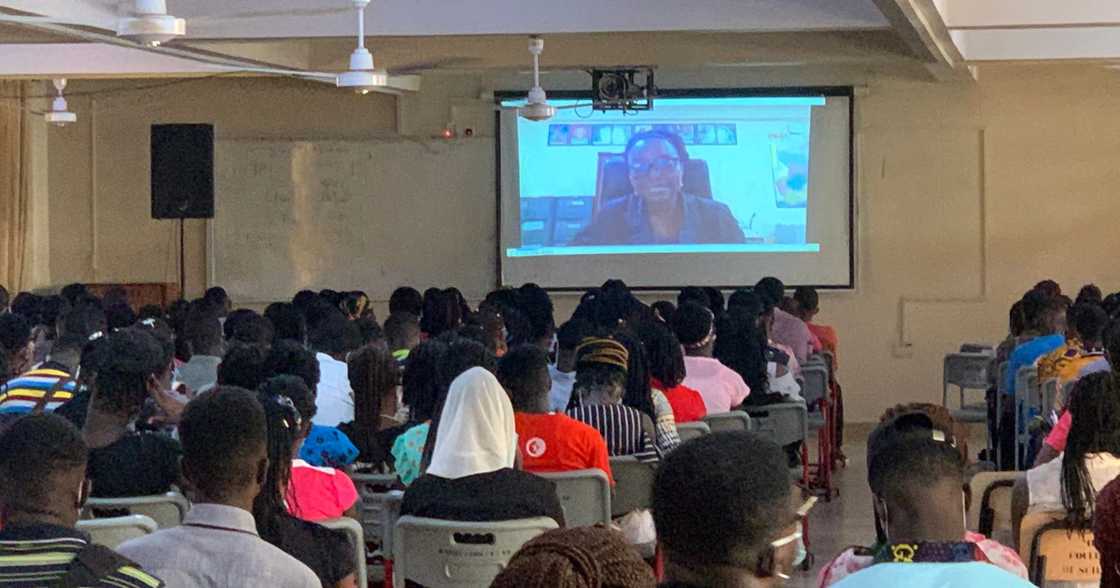 Ghanaians shout as KNUST holds 'virtual' orientation for freshmen with no social distancing