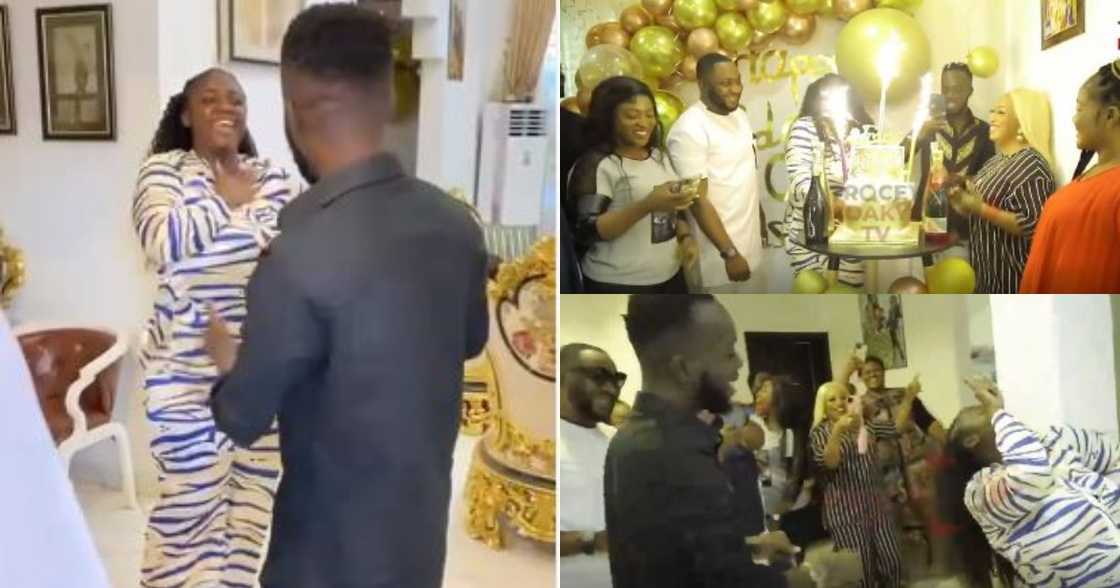 Akwaboah, Xandy, Diamond, Others Storm Tracey Boakye's home to Surprise her on B'day; Video Drops Akwaboah, Xandy, Diamond, Others Storm Tracey Boakye's home to Surprise her on B'day; Video Drops