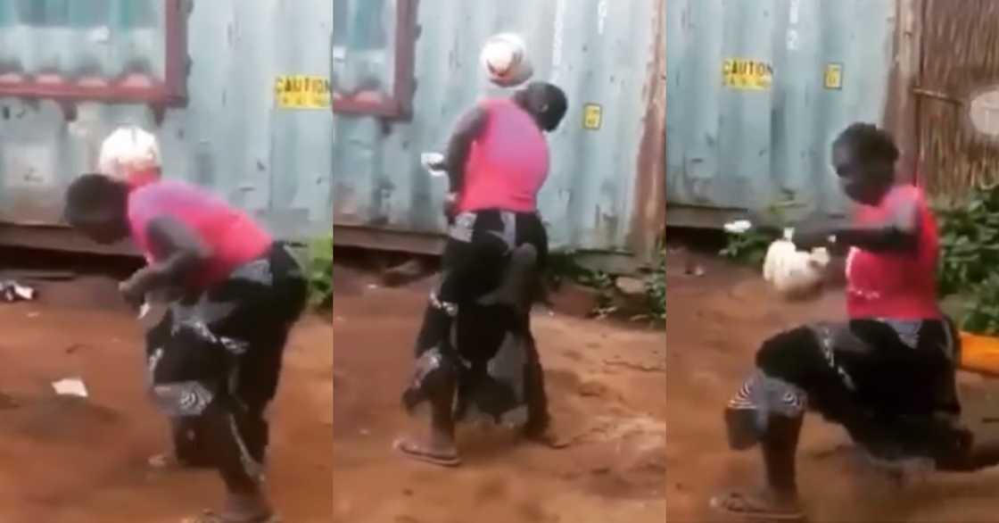 Woman in skirt displays pure talent with football; amazes men with rare skills Woman in skirt displays pure talent with football; amazes men with rare skills