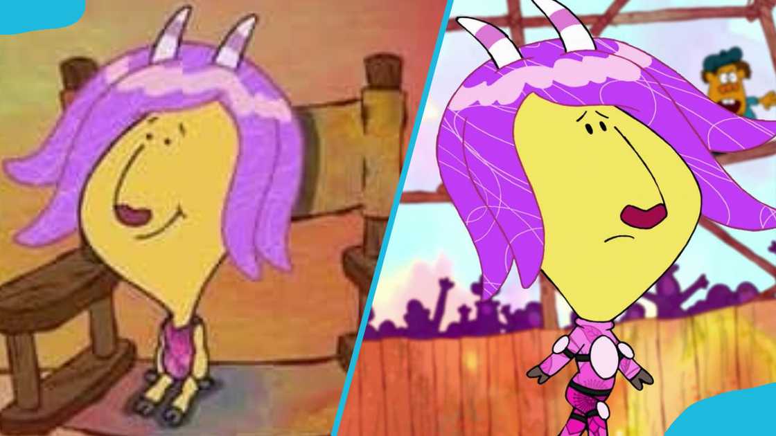 Ceviche wearing purple hair Ceviche wearing purple hair