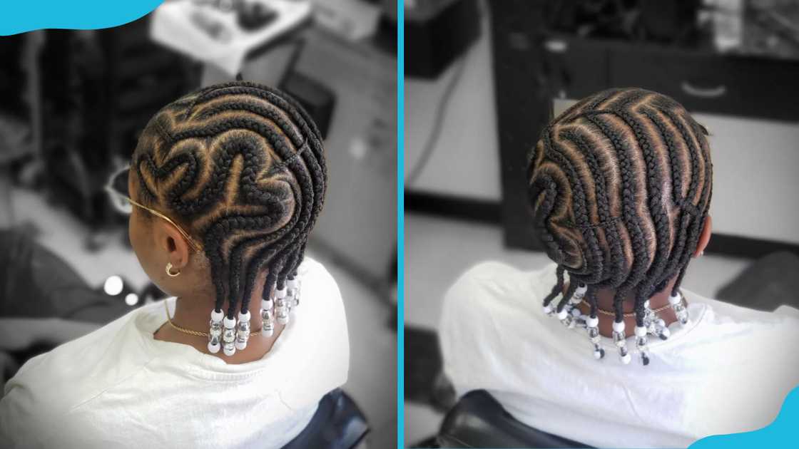 Cornrow with patterns Cornrow with patterns