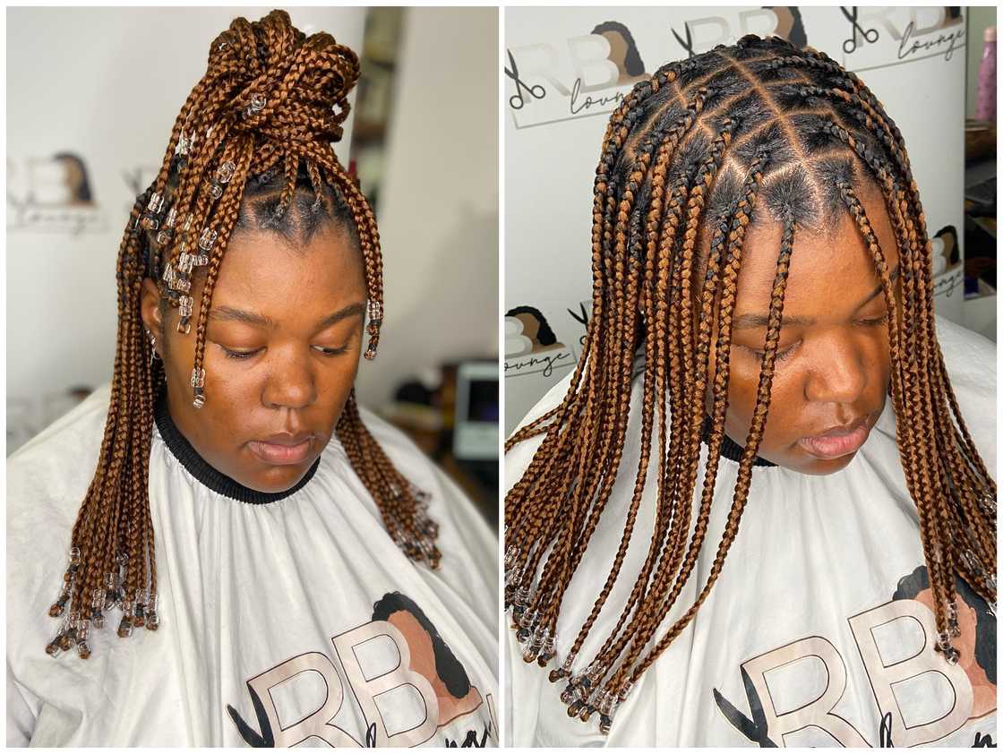 knotless braids with beads