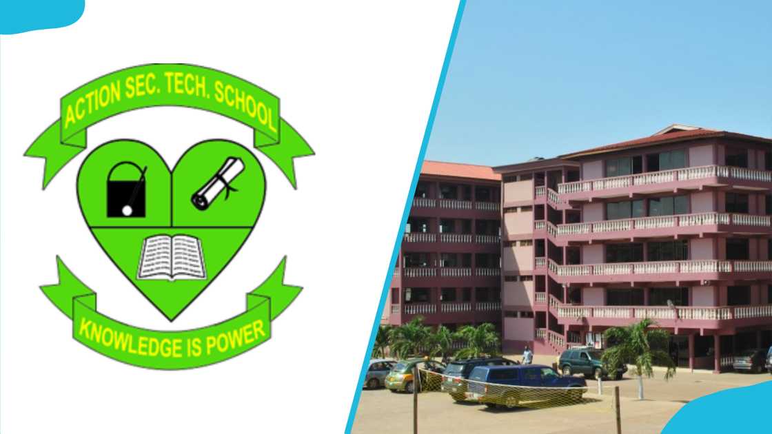 Action School's logo and building Action School's logo and building