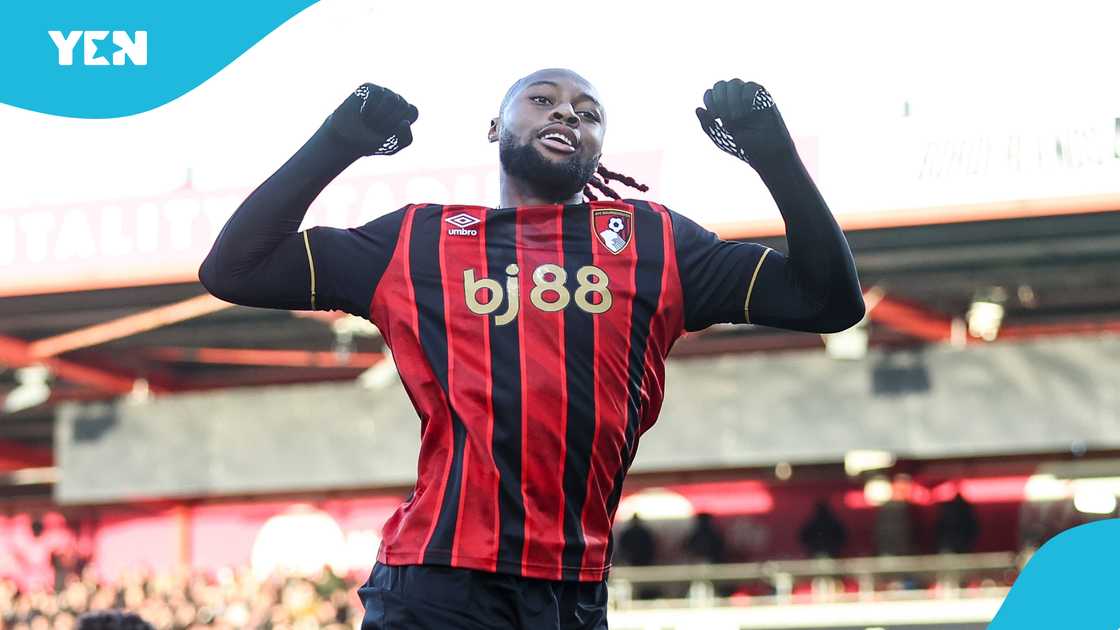 Antoine Semenyo, Semenyo goals vs Manchester United, Bournemouth vs Manchester United, Manchester United vs Bournemouth, Semenyo Manchester United goals, Ghanaian footballers in Premier League, Antoine Semenyo Bournemouth, Bournemouth Premier League