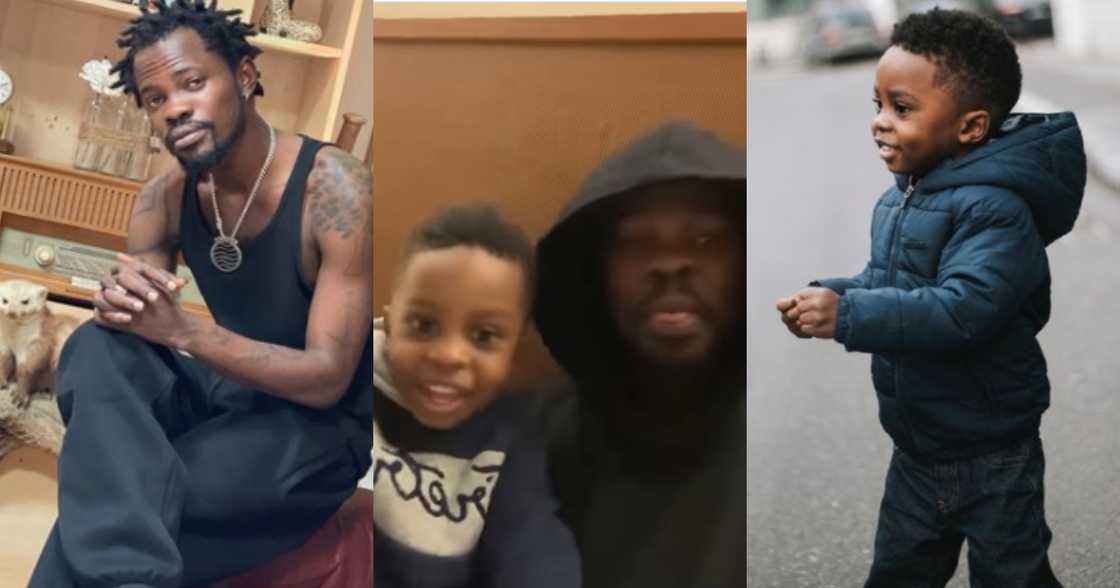 Fameye's 2-year-old son Sings his Praise song in Adorable Video; fans Stunned Fameye's 2-year-old son Sings his Praise song in Adorable Video; fans Stunned