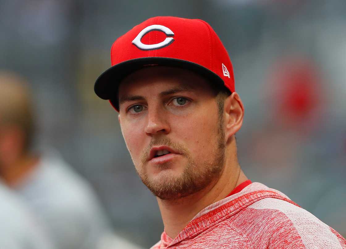 Trevor Bauer looks on during the second inning against the Atlanta Braves Trevor Bauer looks on during the second inning against the Atlanta Braves
