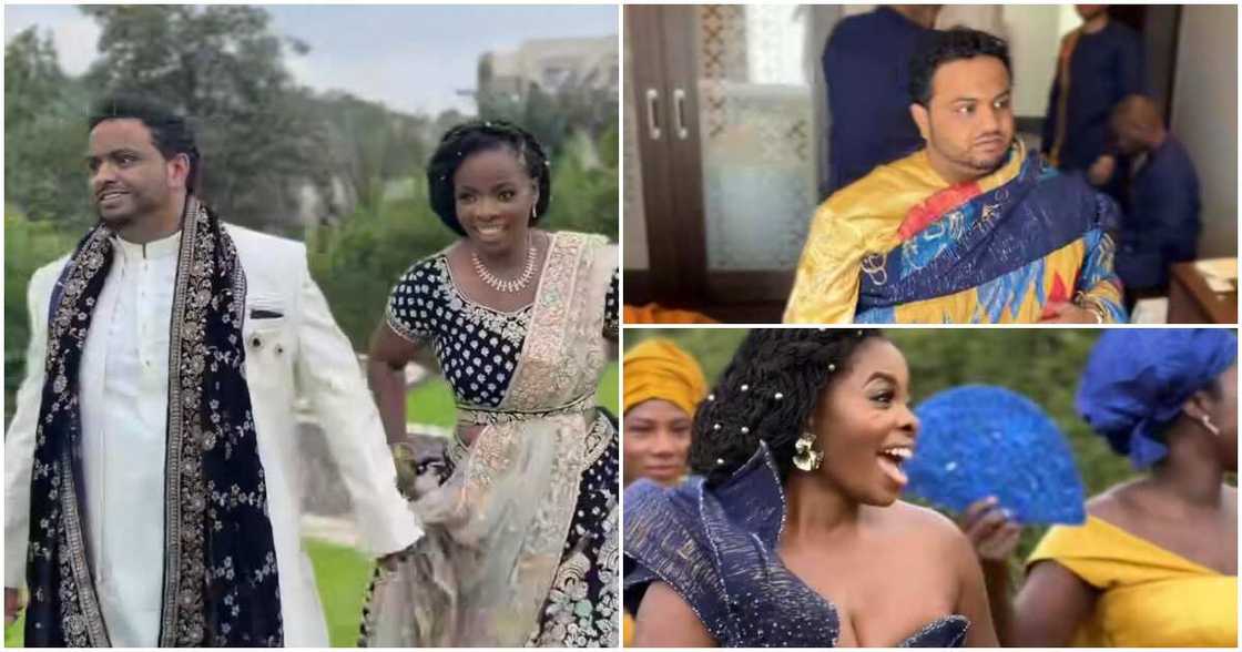 Interracial Marriage: Ghanaian Bride Marries Indian Man In A Glamorous Ceremony In Ghana Interracial Marriage: Ghanaian Bride Marries Indian Man In A Glamorous Ceremony In Ghana