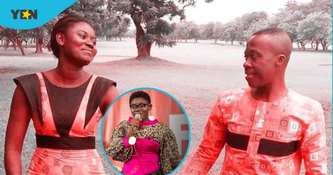 Photos of Afua Asantewaa Aduonum and her husband Kofi Aduonum.