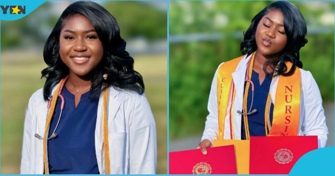 Photo of a Ghanaian lady on her graduation day Photo of a Ghanaian lady on her graduation day