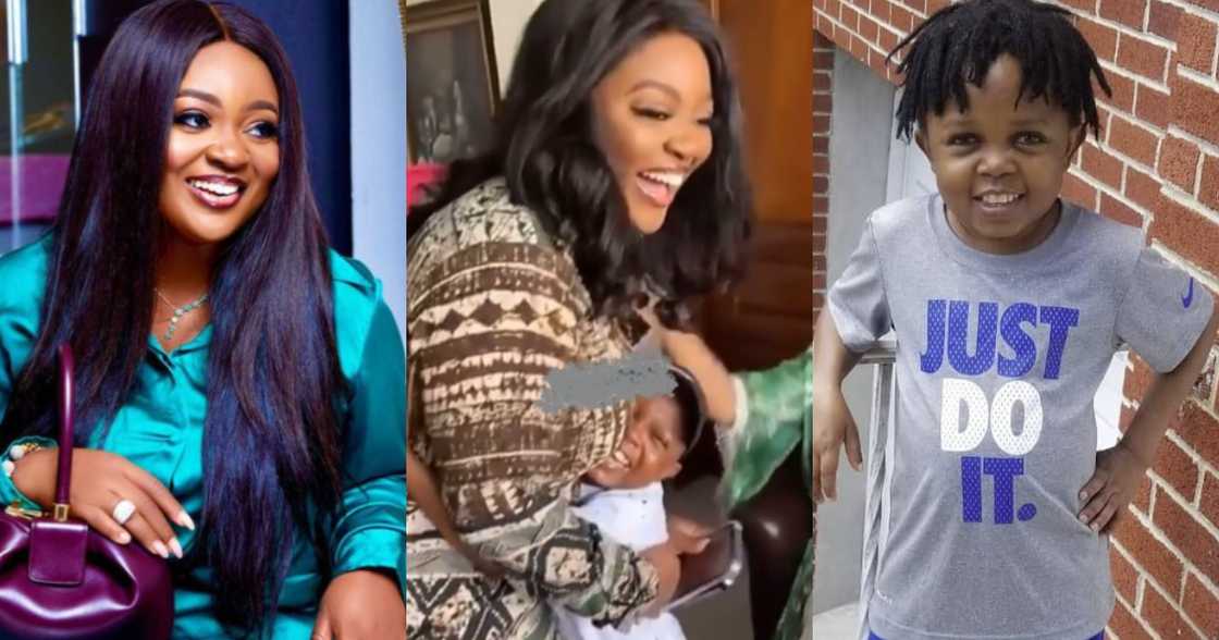 Jackie Appiah Hugs Don Little; He Behaves Like Baby With Dream Come True Jackie Appiah Hugs Don Little; He Behaves Like Baby With Dream Come True