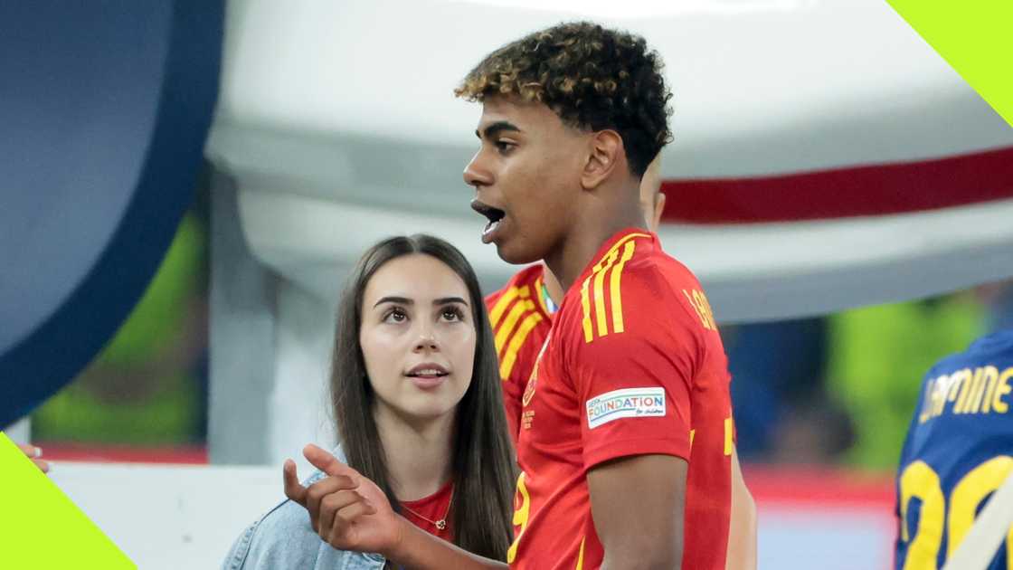 Photo of Lamine Yamal and his now ex-girlfriend Alex Padilla. Photo of Lamine Yamal and his now ex-girlfriend Alex Padilla.