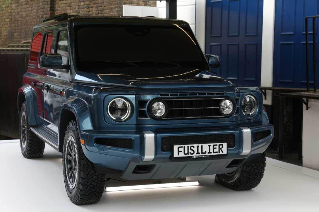 A model of the Ineos Fusilier 4x4 electric vehicle A model of the Ineos Fusilier 4x4 electric vehicle