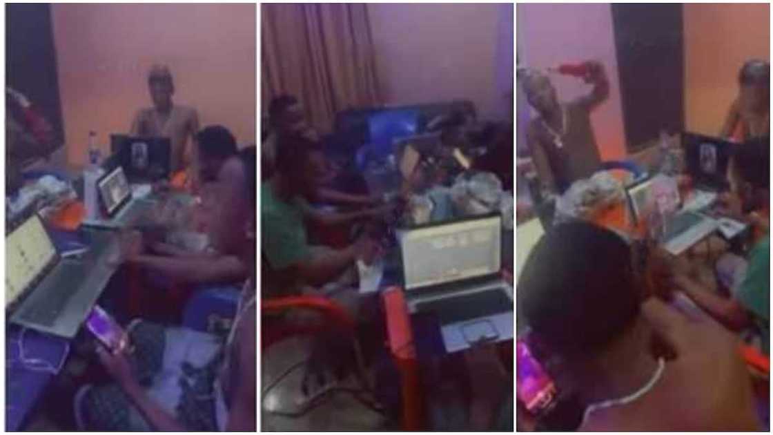 All of them had laptops.