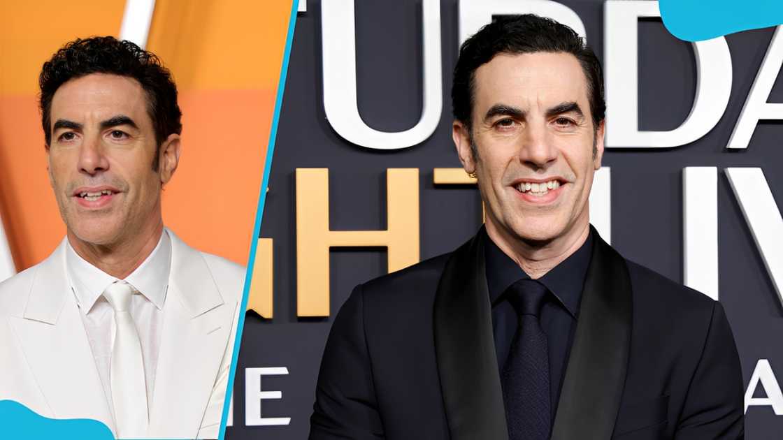 Sacha Baron Cohen at a party and at SNL50: The Anniversary Special Sacha Baron Cohen at a party and at SNL50: The Anniversary Special