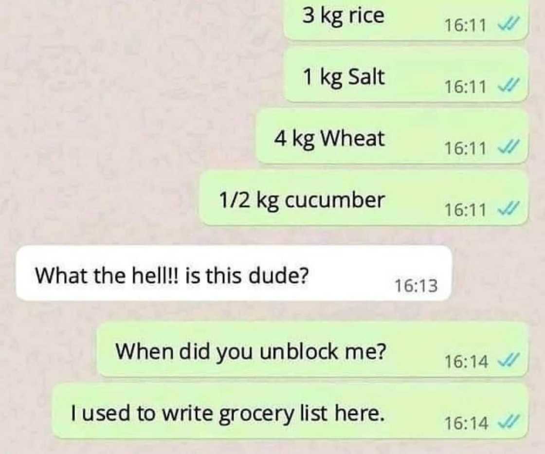 Hilarious: Dude uses ex-bae's number to write his grocery list Hilarious: Dude uses ex-bae's number to write his grocery list