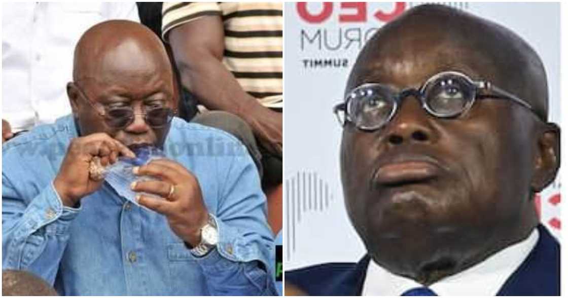 Akufo-Addo drinking water