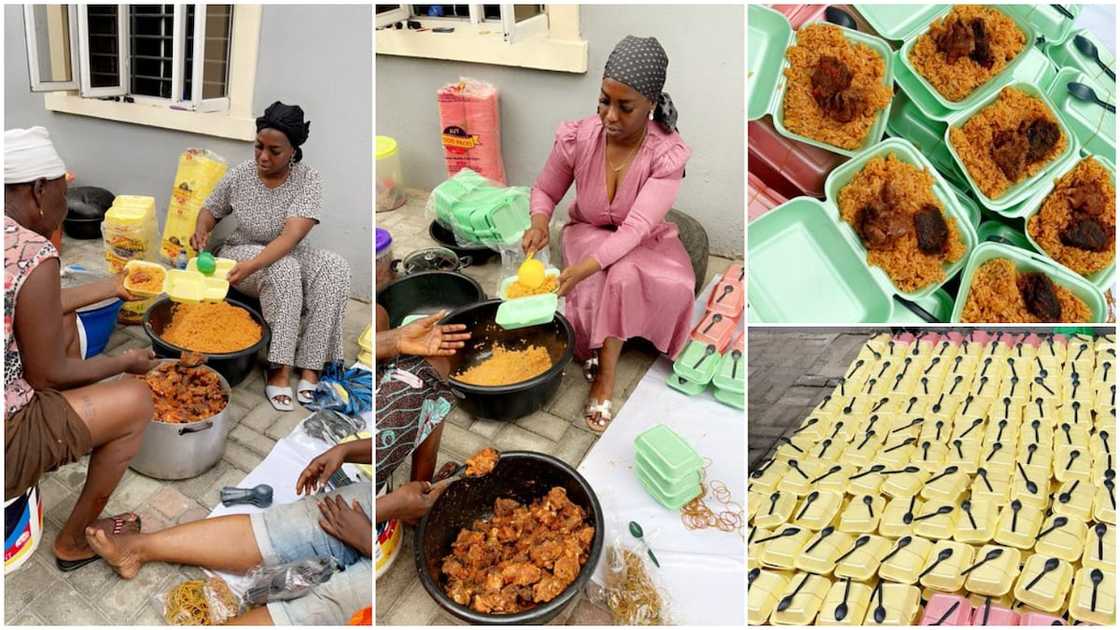 Free Ramadan Jollof Rice: Nigerian Lady Raises Money, Cooks Plates of Food, Give them to 268 People Free Ramadan Jollof Rice: Nigerian Lady Raises Money, Cooks Plates of Food, Give them to 268 People