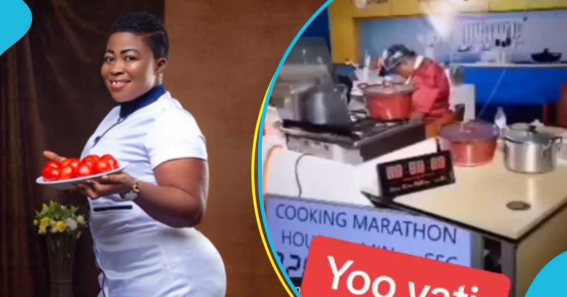Chef Abena Kwartemaa slept during her GWR cook-a-thon