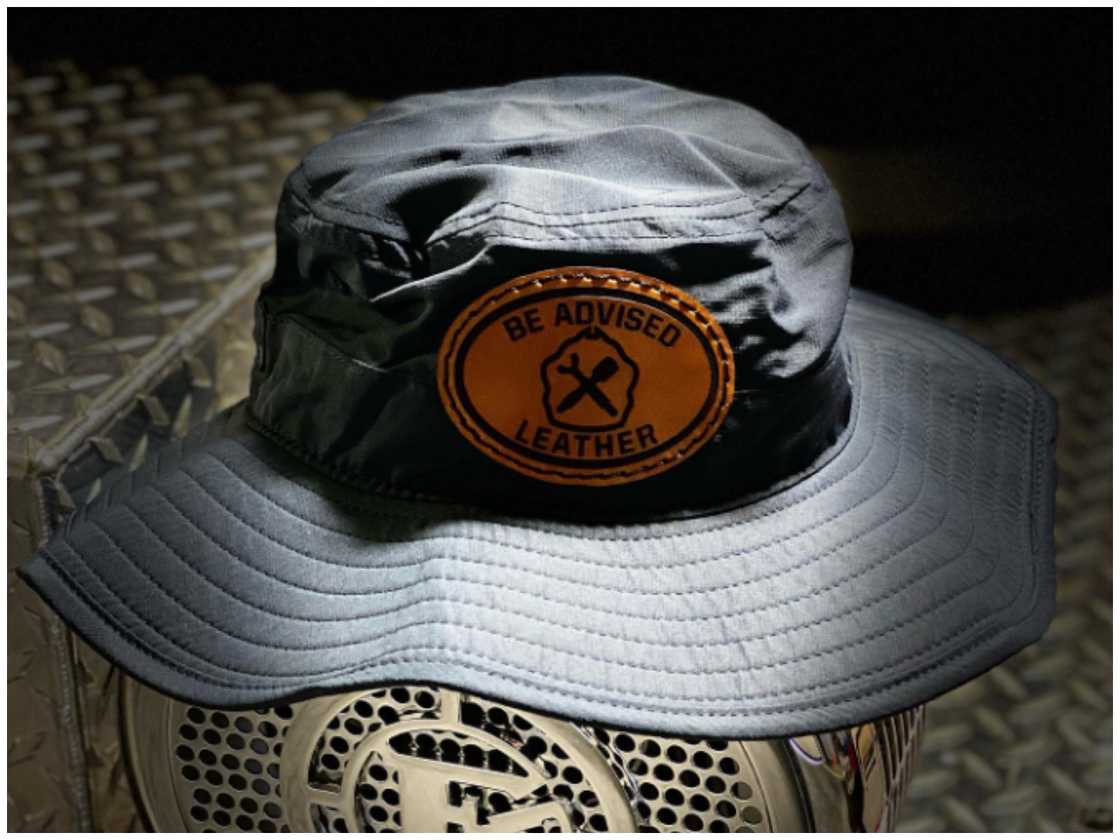 A black men's hat on display A black men's hat on display