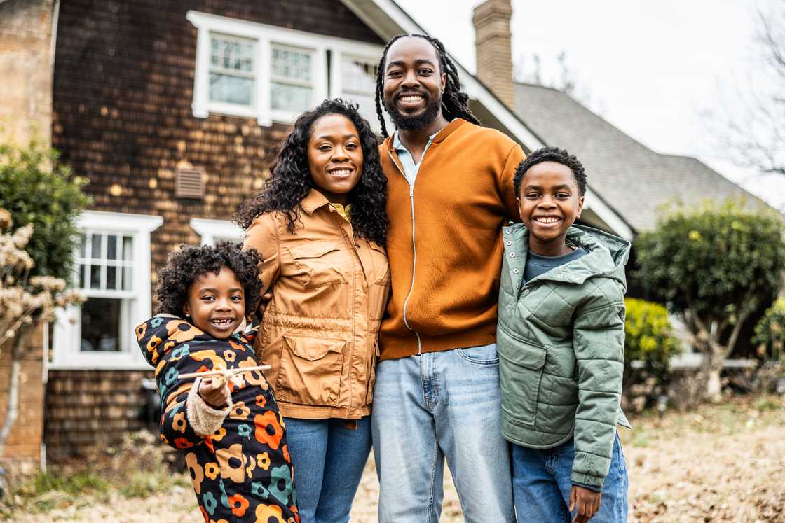 Portrait of a young family