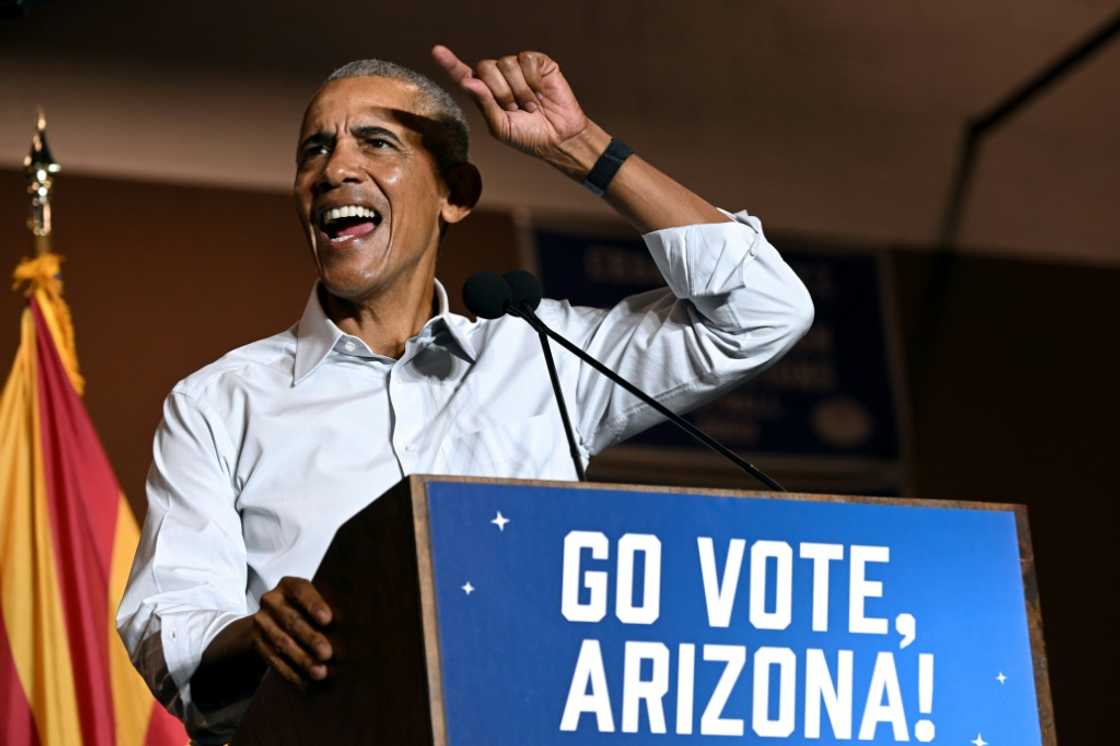 Former US president Barack Obama makes campaign stop in Pennsylvania on November 2, 2022 Former US president Barack Obama makes campaign stop in Pennsylvania on November 2, 2022
