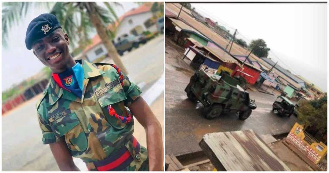 Photo of Imoro Sheriff and a suburb of Ashaiman