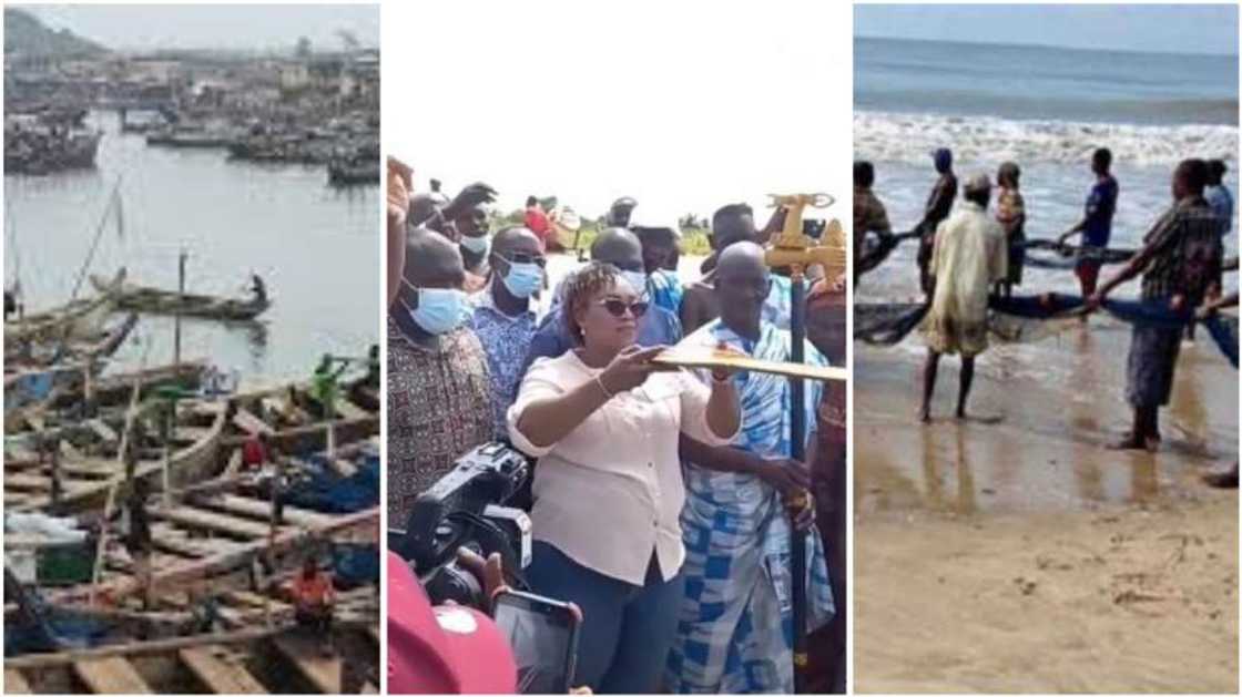 Elmina fisherfolk apologize to Hawa Koomson for rejecting her food items Elmina fisherfolk apologize to Hawa Koomson for rejecting her food items