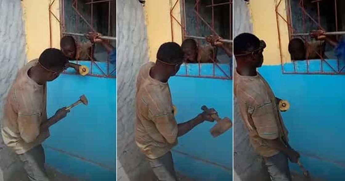 Little boy's head gets stuck in burglary proof