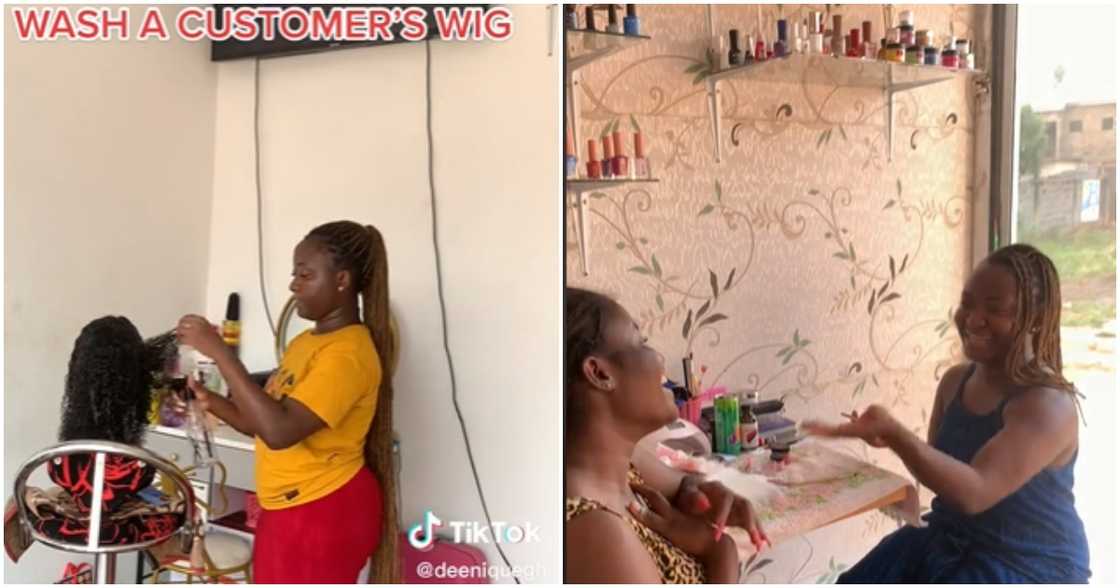 Photo of degree holder who dropped her certificate to run hair salon Photo of degree holder who dropped her certificate to run hair salon