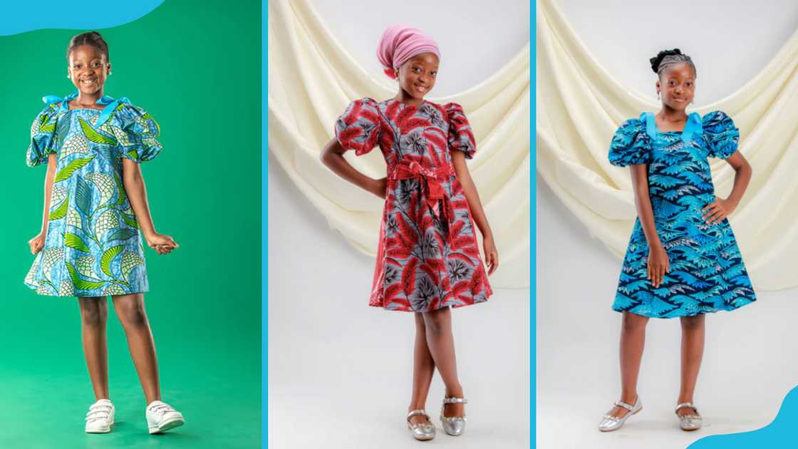 Teenagers wearing Ankara dresses Teenagers wearing Ankara dresses