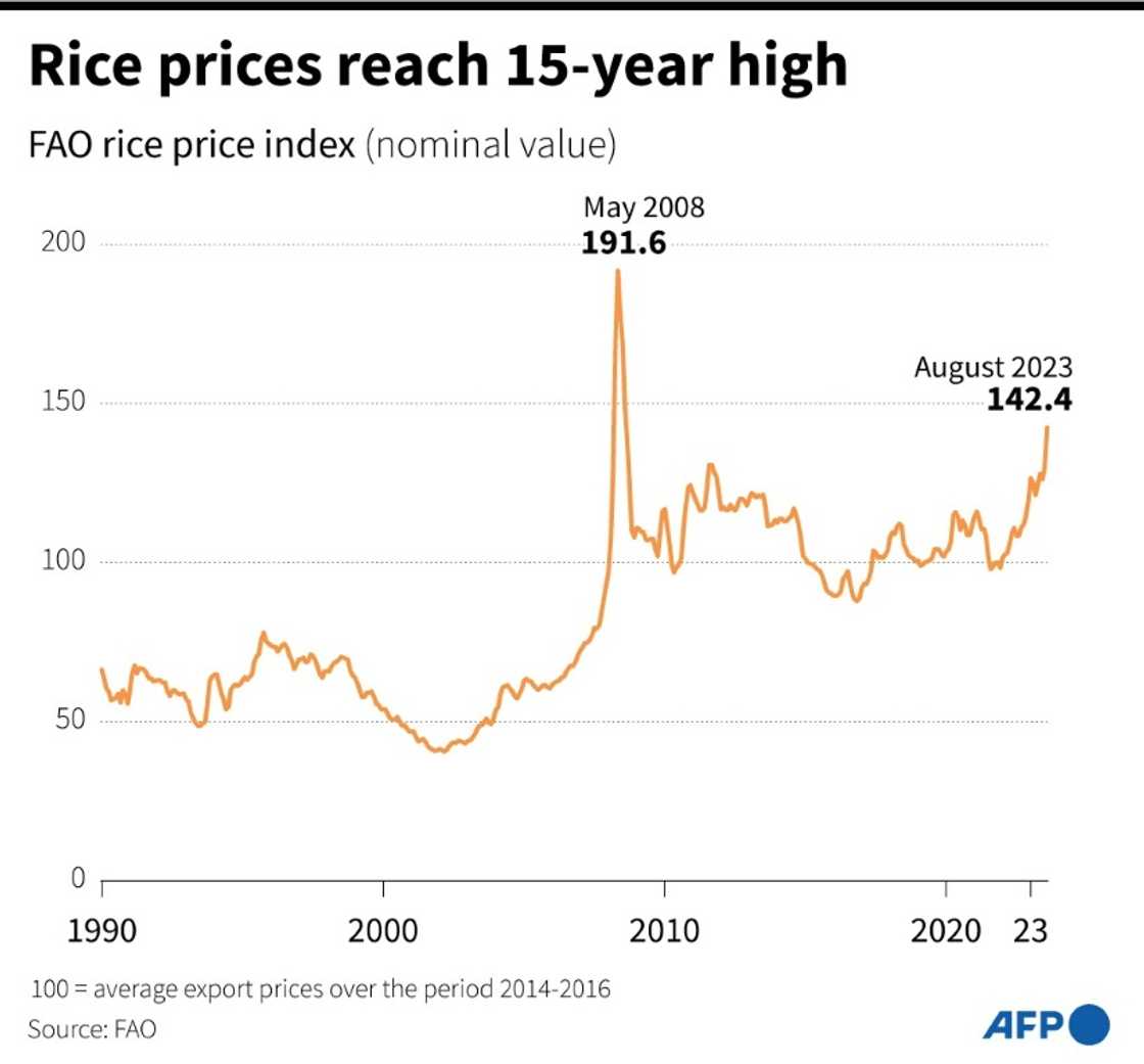 Rice prices reach 15-year high Rice prices reach 15-year high