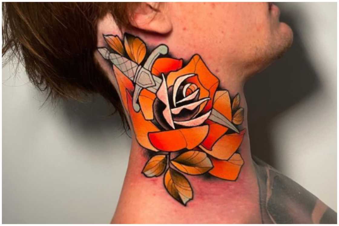 Neck tattoos for men