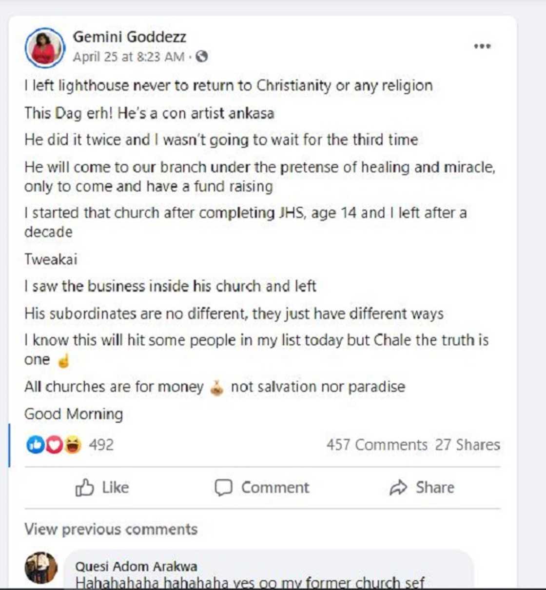 Dag Heward-Mills is a con artist - Facebook user alleges Dag Heward-Mills is a con artist - Facebook user alleges