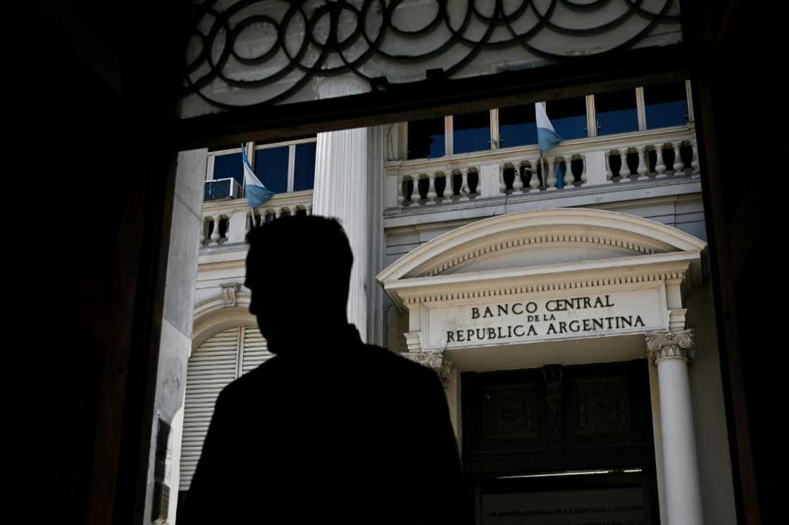 A man stands in front of Argentina's Central Bank in Buenos Aires, May 15, 2023. Year-on-year inflation in the South American country hit almost 109 percent in April A man stands in front of Argentina's Central Bank in Buenos Aires, May 15, 2023. Year-on-year inflation in the South American country hit almost 109 percent in April