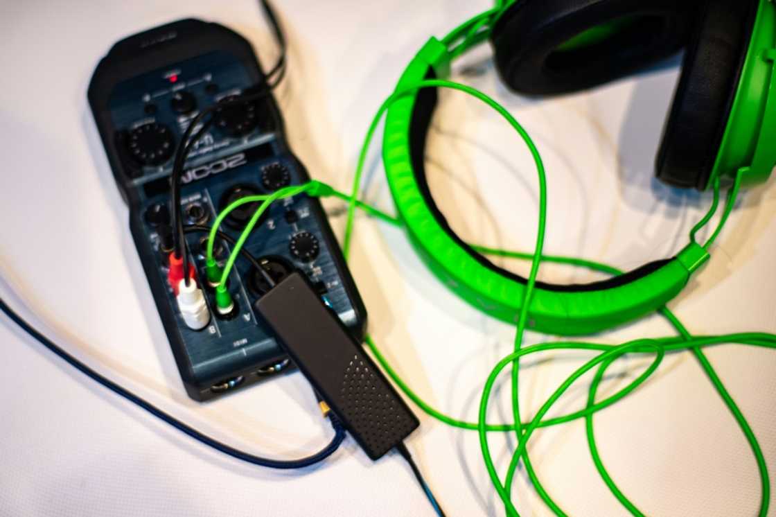 Blind players can use electronic devices such as this one to allow them to rely more on sound rather than sight