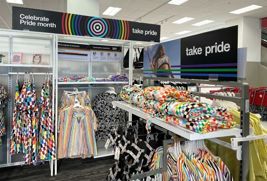 Pride Month merchandise is displayed at a Target store on May 31, 2023 in San Francisco, California Pride Month merchandise is displayed at a Target store on May 31, 2023 in San Francisco, California