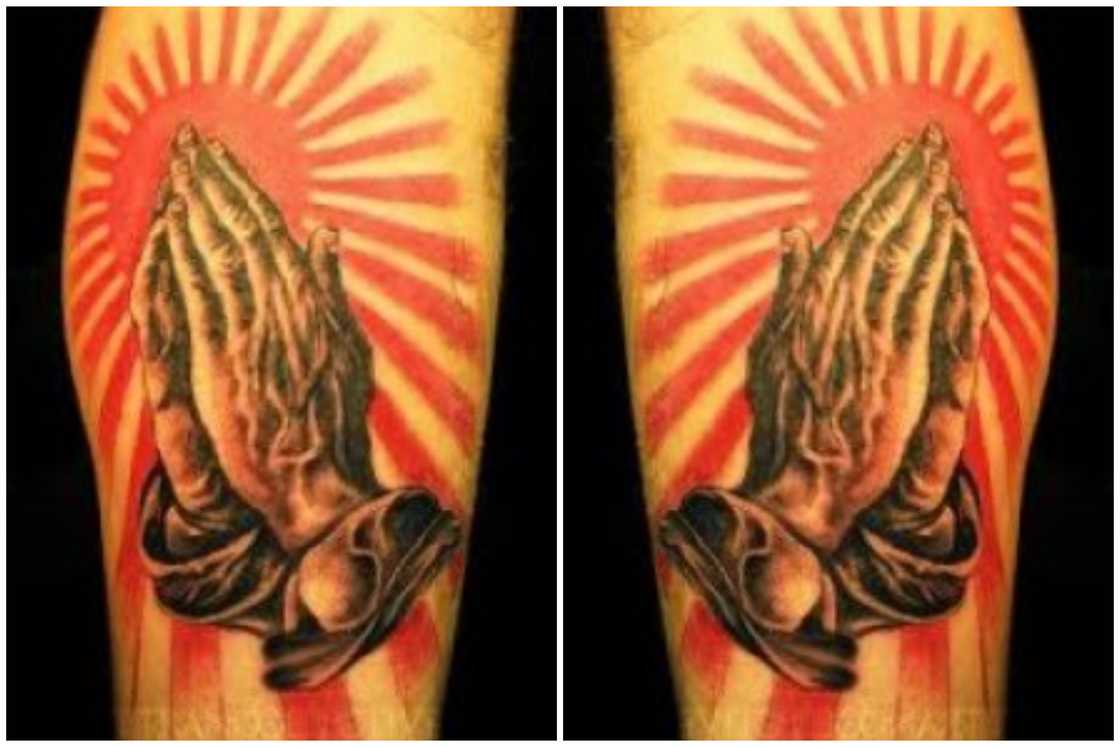 tattoos with praying hands