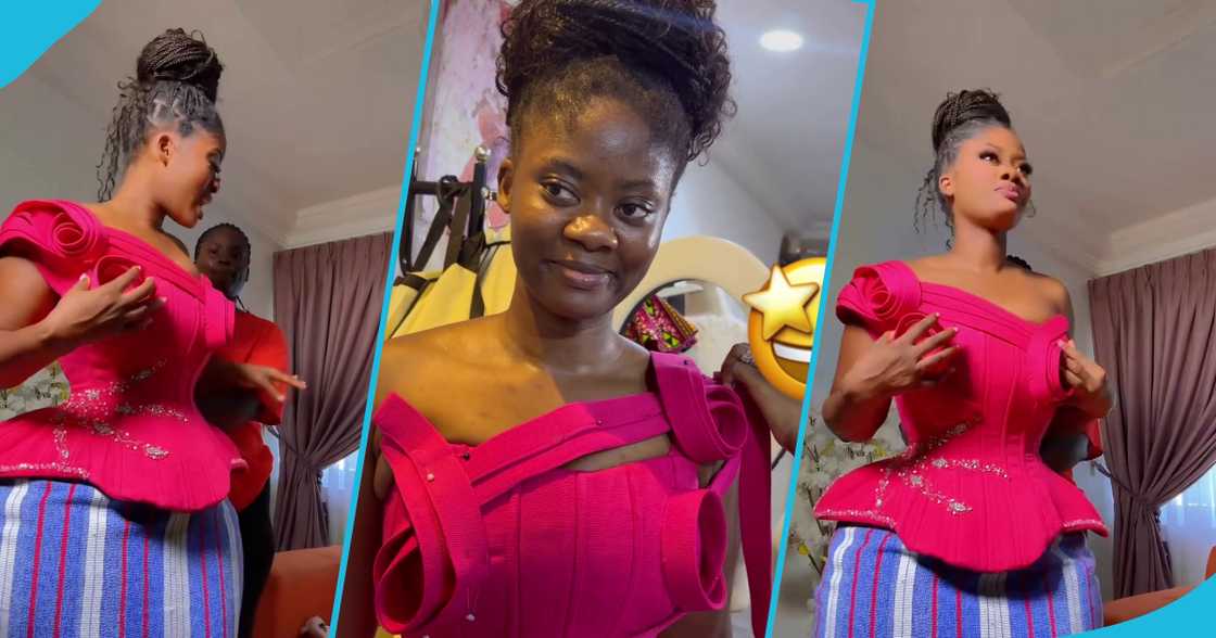 Sheena Gakpe in a corset top and long skirt