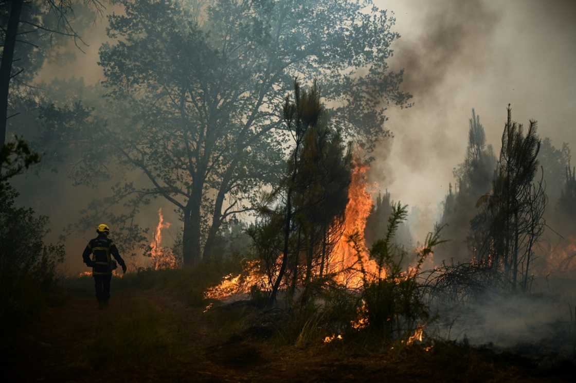 Firefighters in France's southwest are struggling to contain two massive fires that have caused widespread destruction Firefighters in France's southwest are struggling to contain two massive fires that have caused widespread destruction