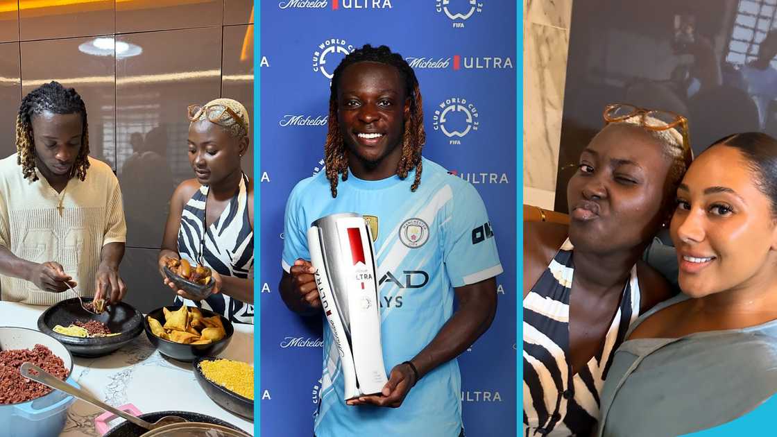 Jeremy Doku, Chef Abbys, Jeremy Doku meets Otumfuo, Jeremy Doku in Ghana, Manchester City, Ghanaian foods Jeremy Doku, Chef Abbys, Jeremy Doku meets Otumfuo, Jeremy Doku in Ghana, Manchester City, Ghanaian foods