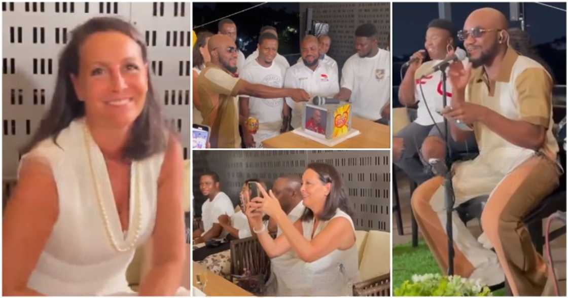 Mr. Drew, the French Ambassador, and other entertainers. Mr. Drew, the French Ambassador, and other entertainers.