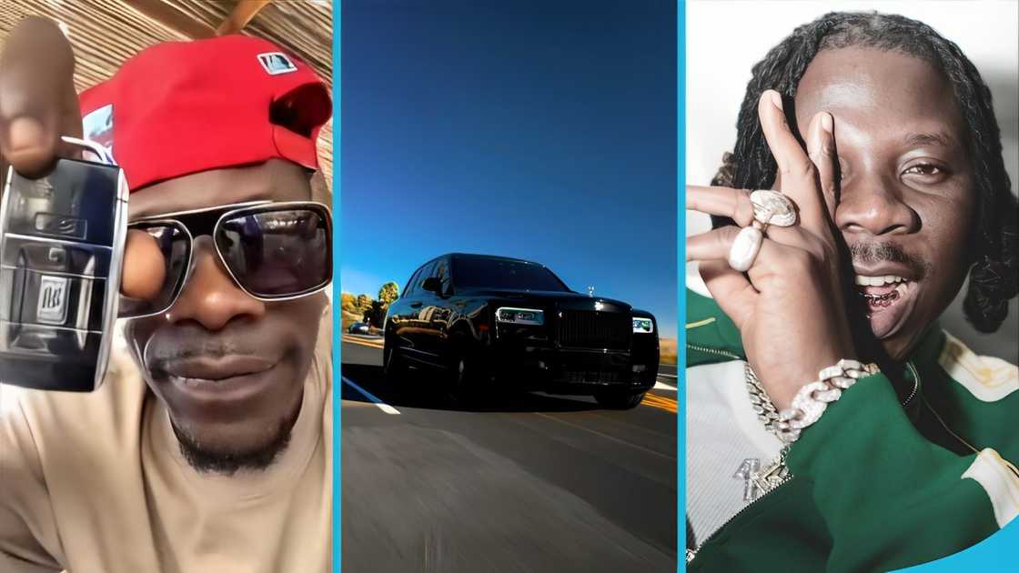 Shatta Wale, Stonebwoy, Shatta Wale and Stonebwoy, Shatta Wale's Rolls Royce Cullinan, Shatta Wale's car key, Dancehall musician Shatta Wale, Stonebwoy, Shatta Wale and Stonebwoy, Shatta Wale's Rolls Royce Cullinan, Shatta Wale's car key, Dancehall musician