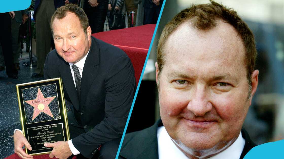 Actor Randy Quaid at a ceremony honouring him with a star on the Hollywood Walk of Fame. Actor Randy Quaid at a ceremony honouring him with a star on the Hollywood Walk of Fame.