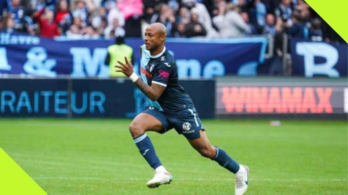 Andre Ayew has made his second debut for Le Havre. Andre Ayew has made his second debut for Le Havre.
