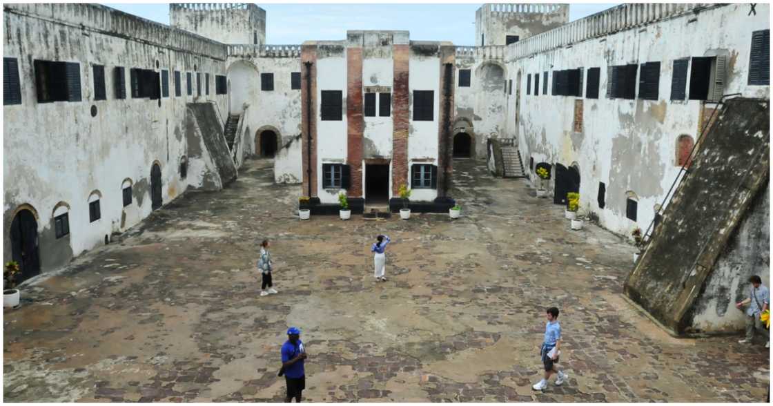 People visiting the Elmina Castle