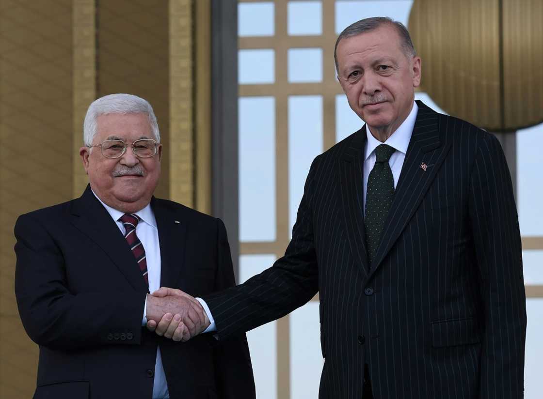 Turkish President Recep Tayyip Erdogan received Palestinian leader Mahmud Abbas days after agreeing to restore diplomatic relations with Israel Turkish President Recep Tayyip Erdogan received Palestinian leader Mahmud Abbas days after agreeing to restore diplomatic relations with Israel
