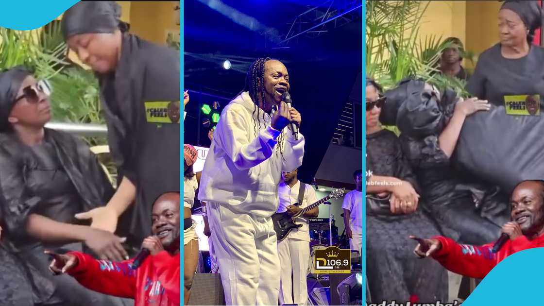 Daddy Lumba, Akosua Serwa, Odo Broni, Daddy Lumba's wives, Wives hug Daddy Lumba, Akosua Serwa, Odo Broni, Daddy Lumba's wives, Wives hug